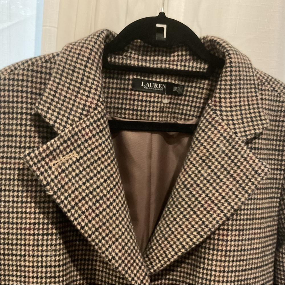 Lauren Ralph Lauren Dark Plaid Jacket with Buckle - Picture 8 of 13